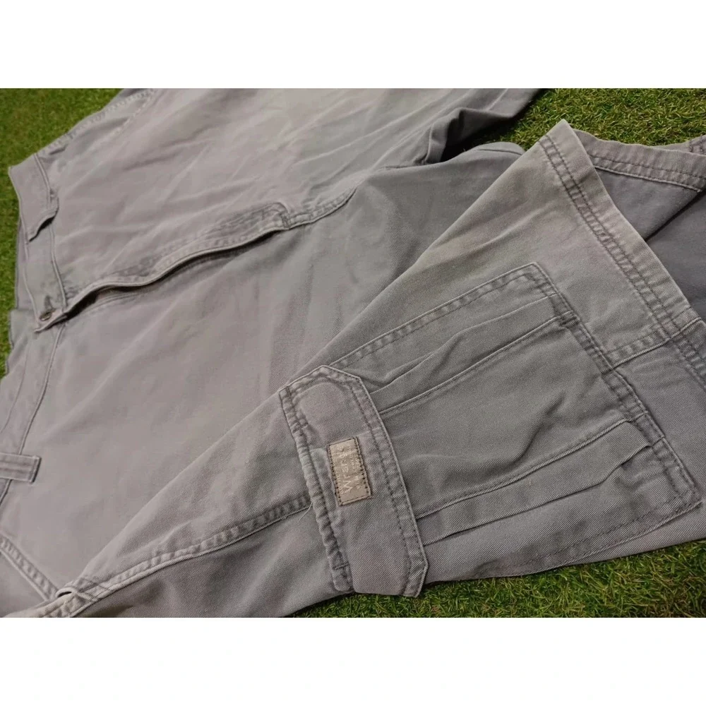 Wrangler Cargo‎ Shorts Mens 42 Gray Cotton Relaxed Fit Utility Outdoor
